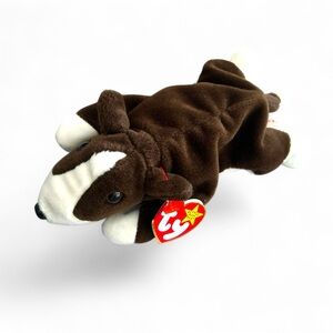 🐱🐶 Vintage Ty Beanie Babies Bundle – Bruno Dog & Prance Cat 1997 Plush